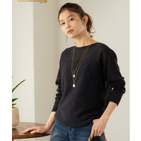 ドライタッチボートネックニット