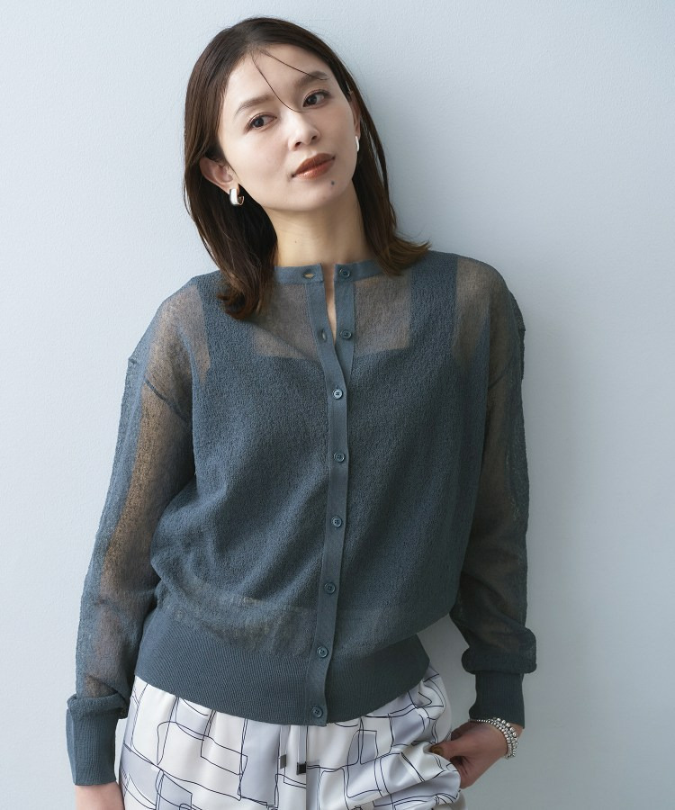 シアーニットカーディガン1