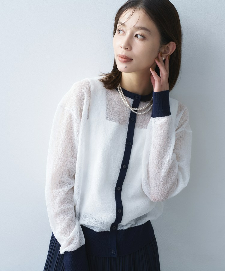 シアーニットカーディガン1