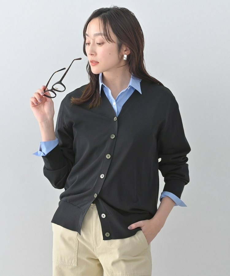 シアーVネックカーディガン