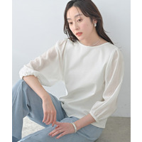 ポンチ袖ボリュームトップス