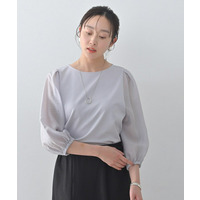 ポンチ袖ボリュームトップス