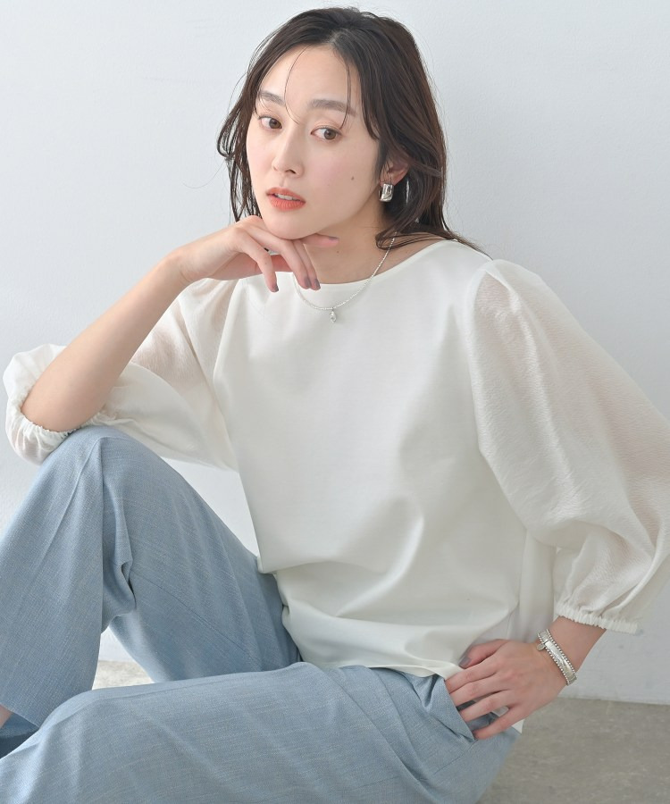 ポンチ袖ボリュームトップス4