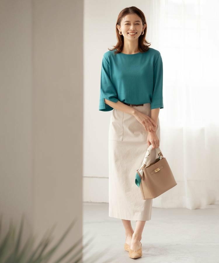 袖スリットニットプルオーバー23