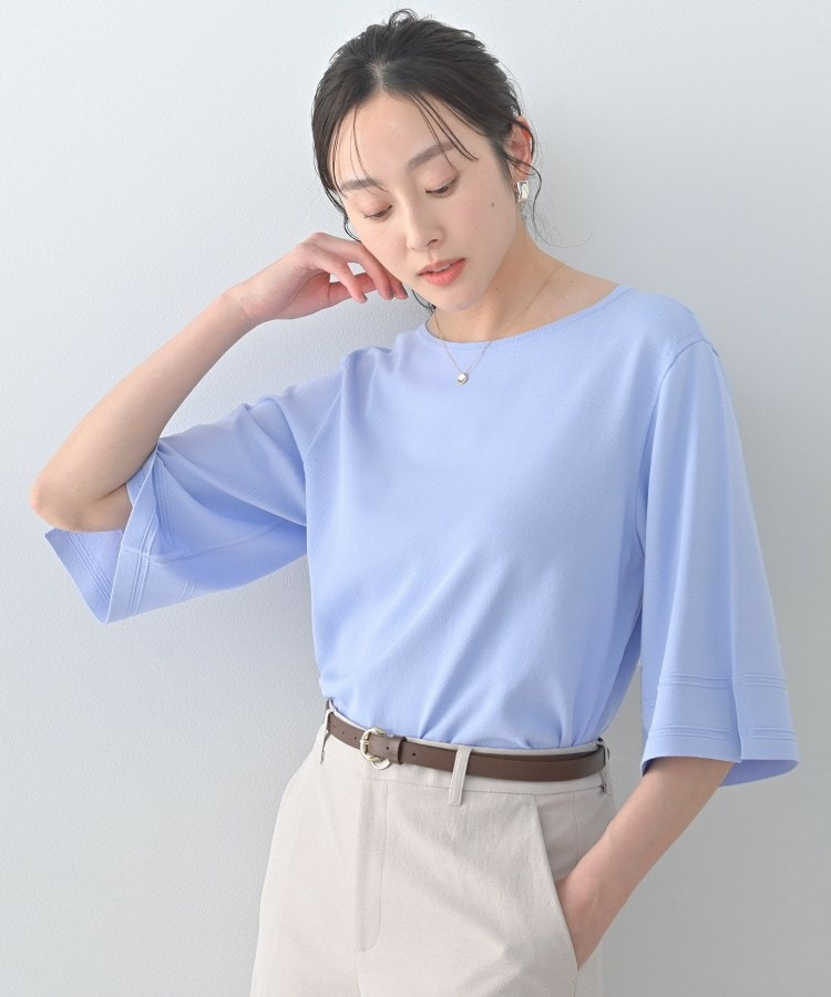 袖スリットニットプルオーバー1