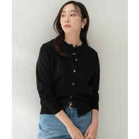 【9色展開/アンサンブル可/洗える】コットンクルーネックカーディガン
