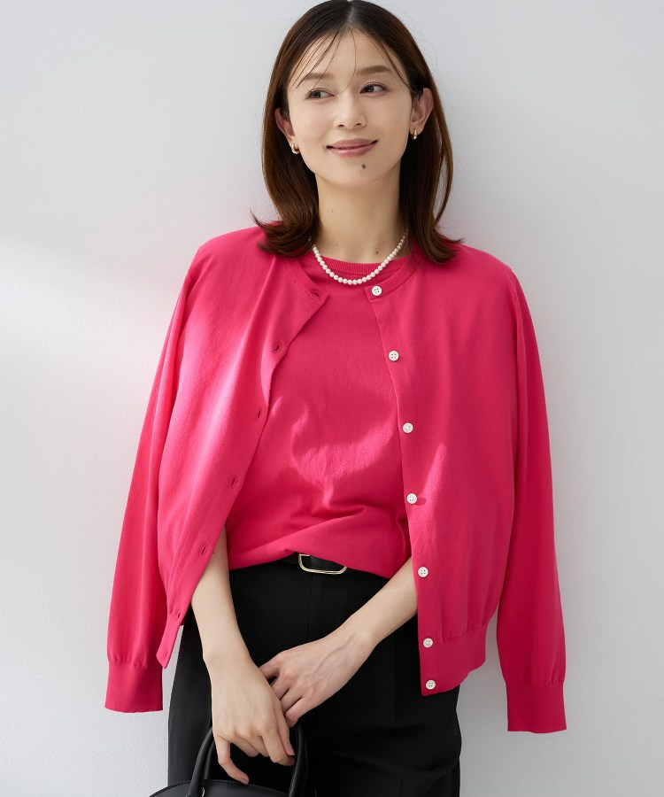 コットンクルーネックカーディガン15