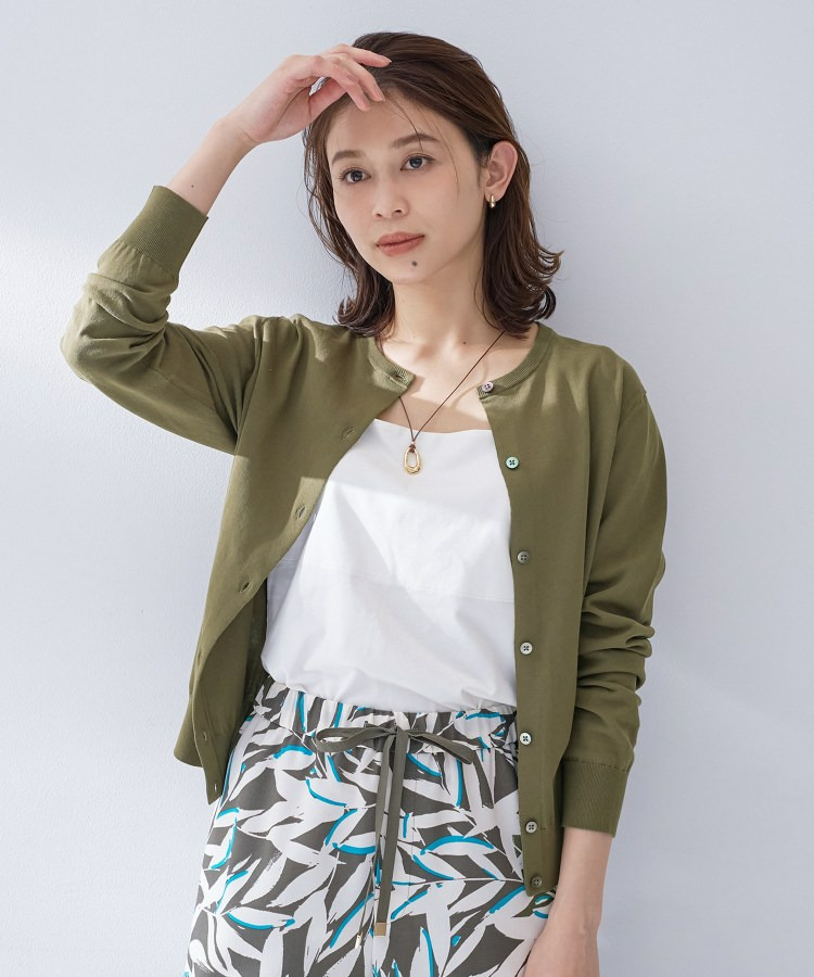 コットンクルーネックカーディガン27