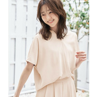 【新色追加／多機能セットアップ】リラクシーキーVネックブラウス