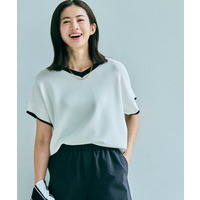 【11色展開/体型カバー/洗える】前後2WAYフレンチスリーブニット