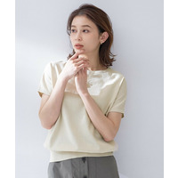 【9色展開/アンサンブル可/洗える】コットンベーシックニット