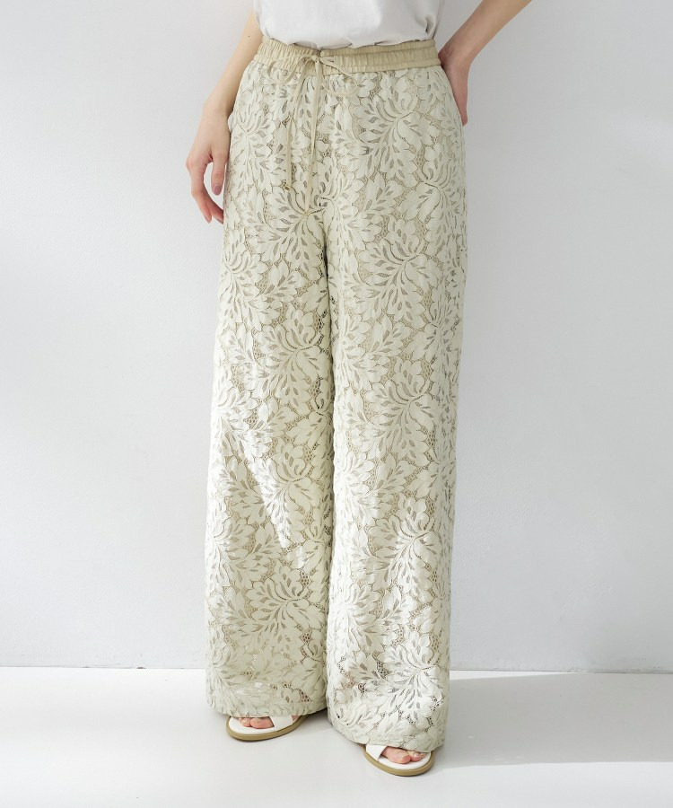 フラワーレースワイドパンツ
