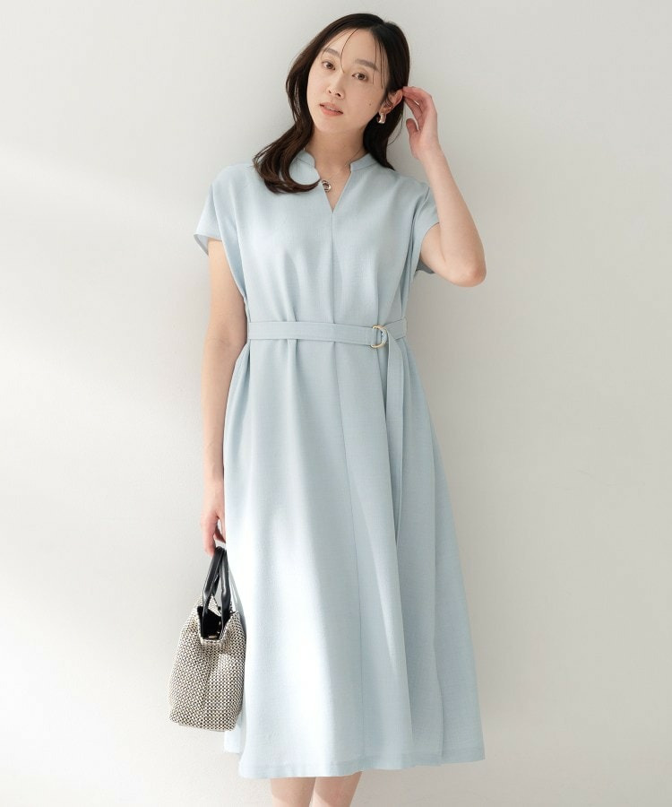 スラブバンドカラーワンピース1