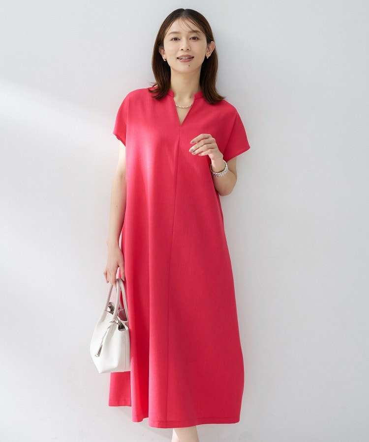 スラブバンドカラーワンピース17