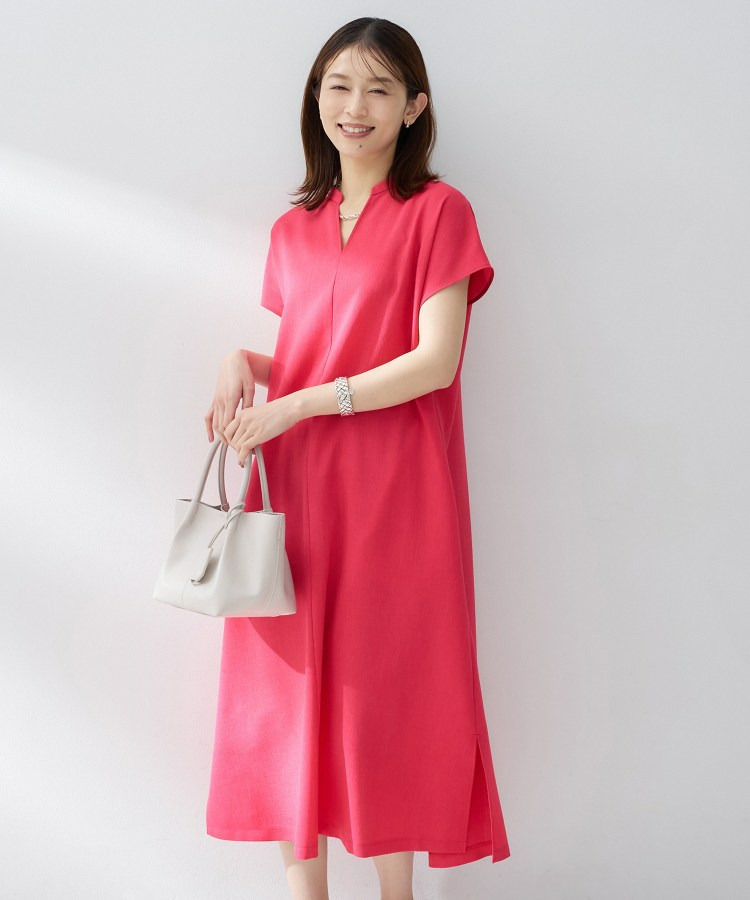 スラブバンドカラーワンピース18