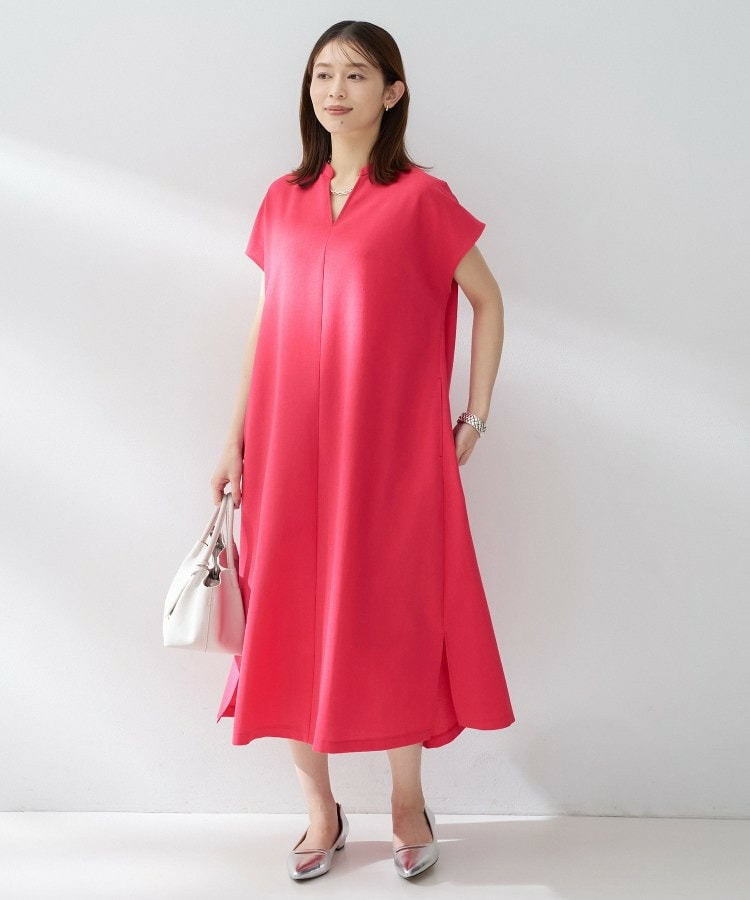 スラブバンドカラーワンピース20