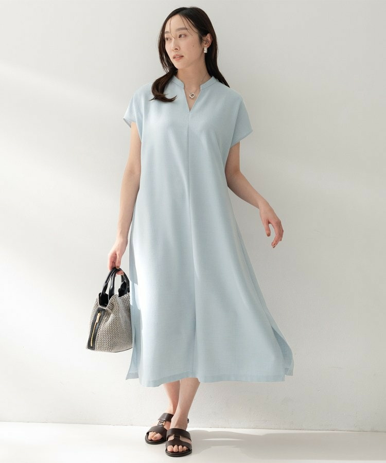 スラブバンドカラーワンピース26