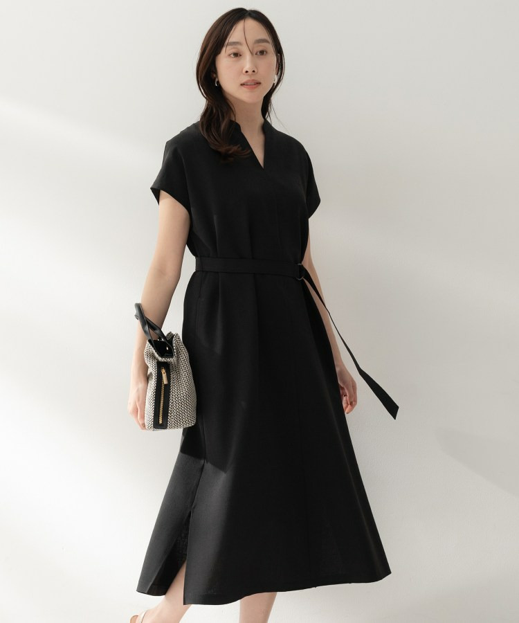 スラブバンドカラーワンピース3