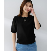 【洗える】エレガンススリーブニット