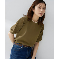 【洗える】エレガンススリーブニット