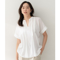 【コットン100/シアー感】モダンクラフトブラウス