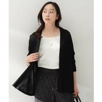 【接触冷感/UVカット/遮熱機能】フライスジャージカーディガン