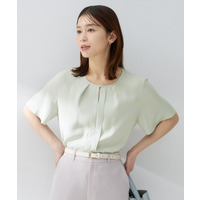 【洗える/スーツインナー】ジョーゼットミニマルブラウス