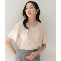 【洗える/スーツインナー】ジョーゼットミニマルブラウス