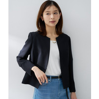 【洗える/短ジャケ】ミニマルシルエットジャケット