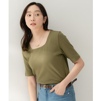 【羽織り物インナーにおすすめ】スクエアネックプルオーバー