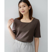 【羽織り物インナーにおすすめ】スクエアネックプルオーバー