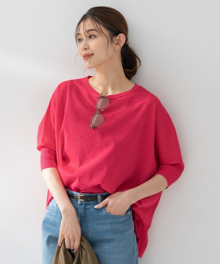 【アンサンブル可/洗える】シアーレーヨンプルオーバー