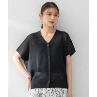 【洗える/前開きボタン】ドライタッチスリーブレスカーディガン