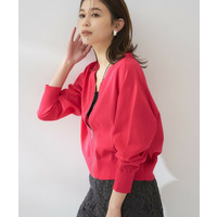 【アンサンブル可/日除け・冷房対策】シアーレーヨンZIPカーディガン