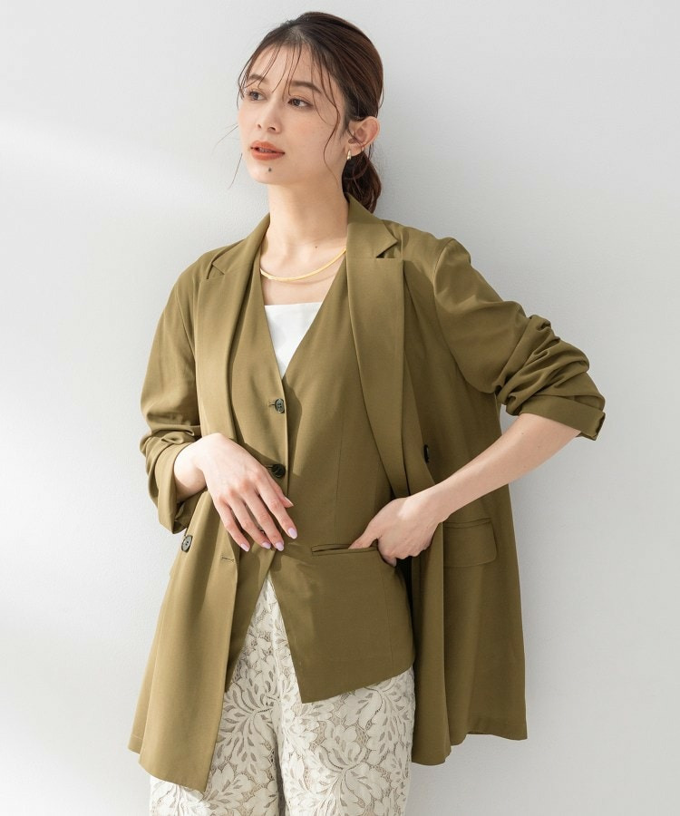 【セットアップ可/接触冷感/通気性】ドライシアーダブルジャケット