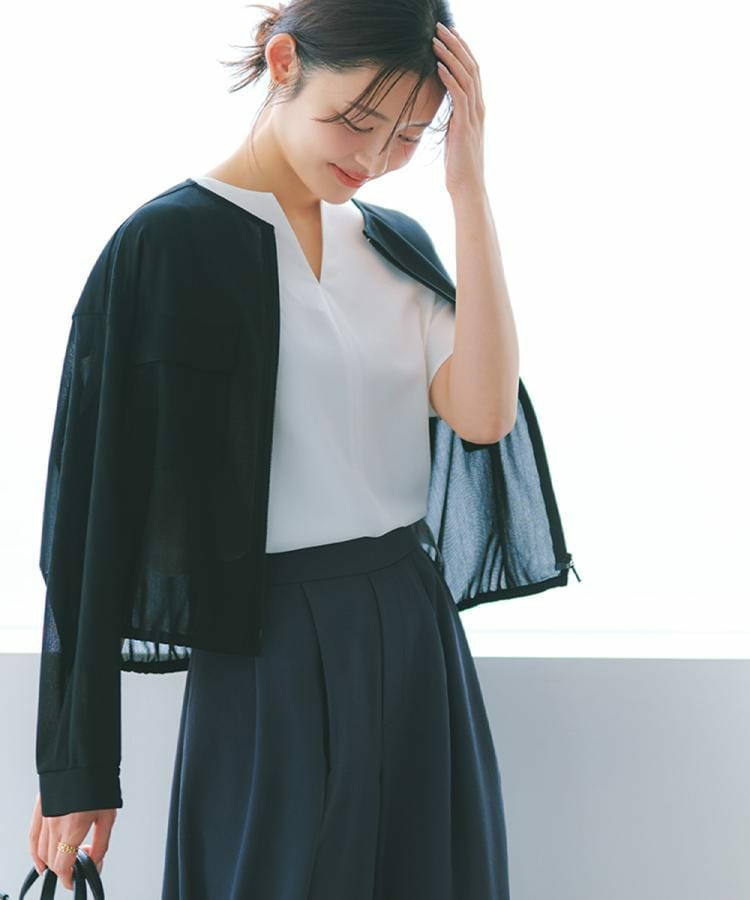 【古畑星夏さん着用/洗える】シアーブルゾン