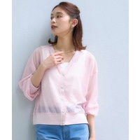 【7色展開/ゆったり/ショート丈】シアートリコットカーディガン