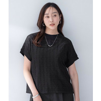 【洗える/シアー】ミニヨンレースプルオーバー