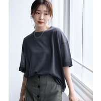 【アンサンブル可/Tシャツ風/ゆったり】リラックスニットトップス