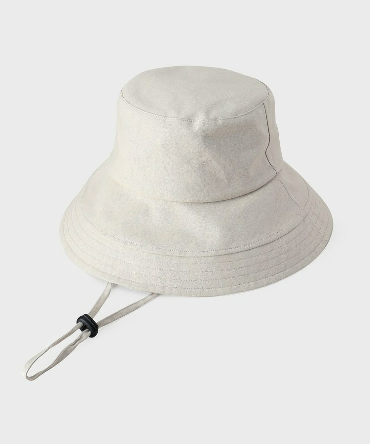 【遮熱・UV】リネンブレンドつば広HAT2