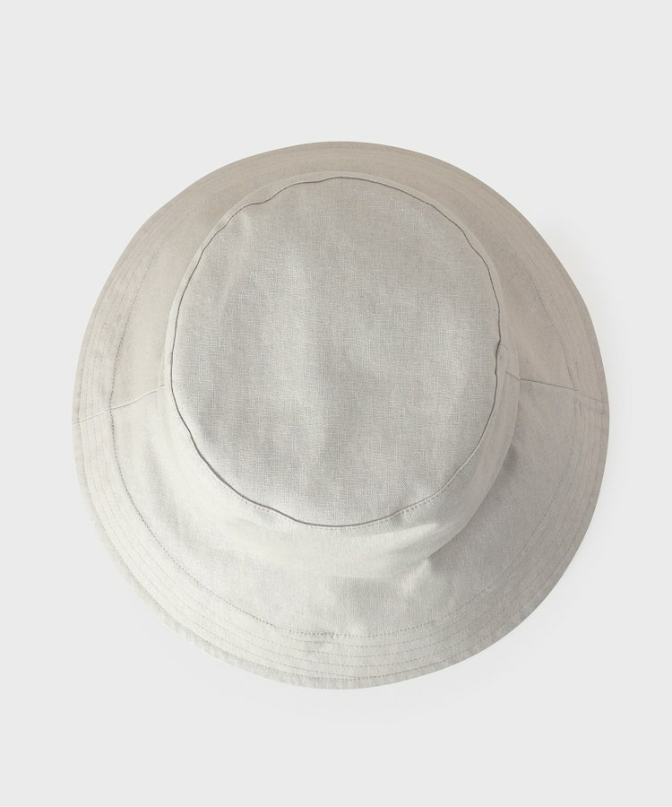 【遮熱・UV】リネンブレンドつば広HAT4