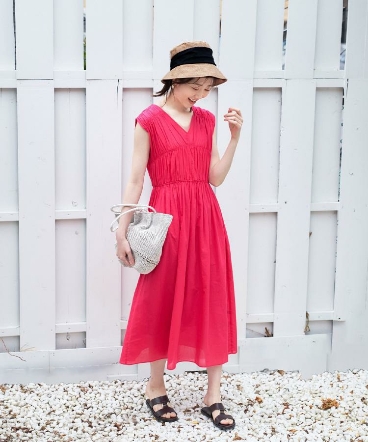 【遮熱】ギャザーリボンHAT10