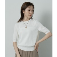 【アンサンブル可】ラメ混クルーネックプルオーバー