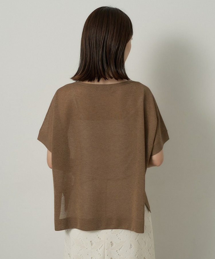 【アンサンブル可/品のある透け感】Tシャツ風ニットトップス27