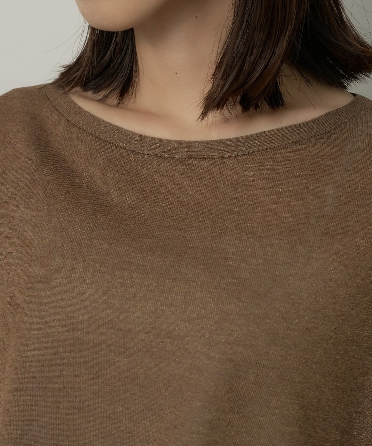 【アンサンブル可/品のある透け感】Tシャツ風ニットトップス28