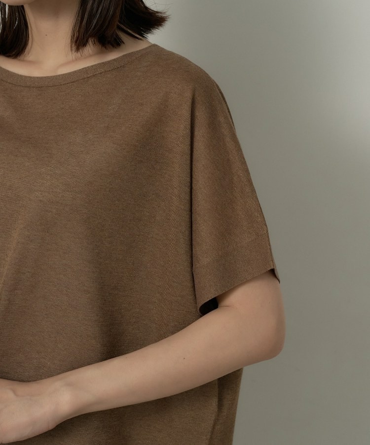 【アンサンブル可/品のある透け感】Tシャツ風ニットトップス29