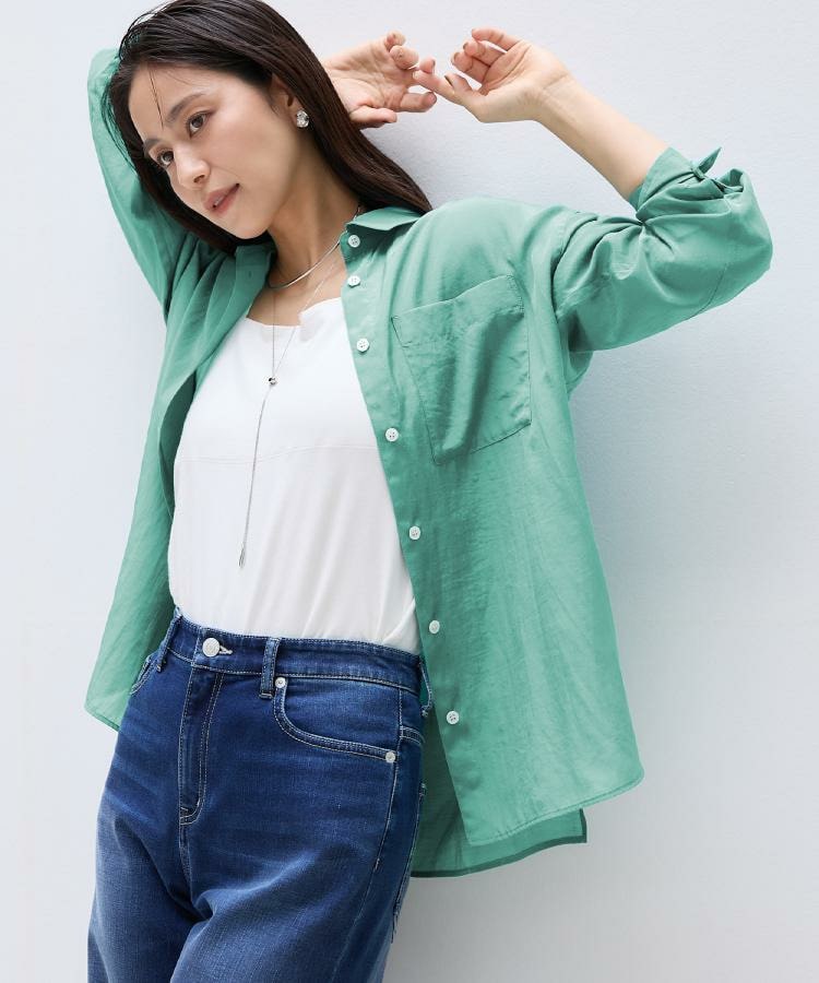 シルキータッチシアーシャツ1