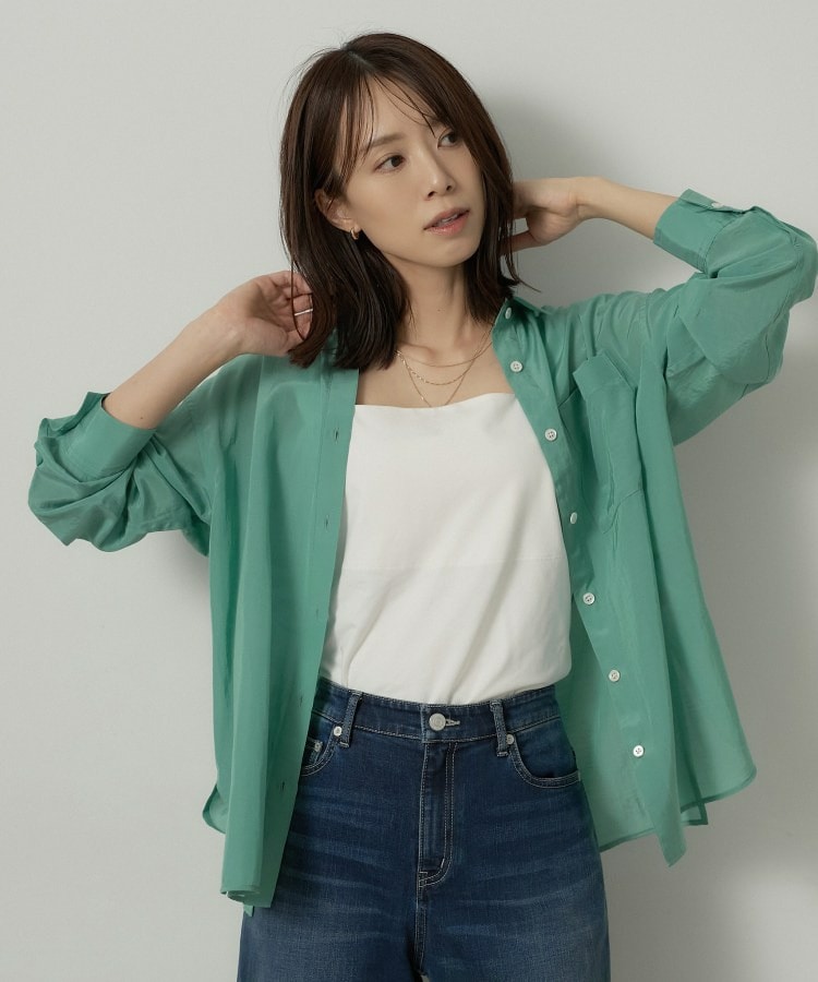 シルキータッチシアーシャツ13