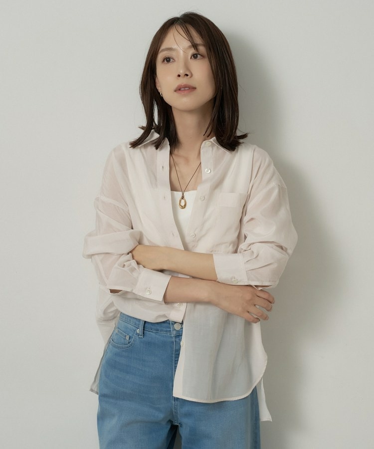 シルキータッチシアーシャツ1