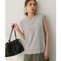 【5色展開/手洗い可】ローシルクウールニットベスト